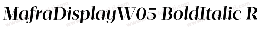 MafraDisplayW05 BoldItalic Regular字体转换